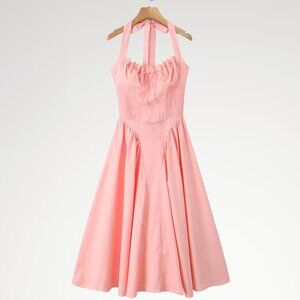 Peachy Pink Corset Dress| Easter Church Dress